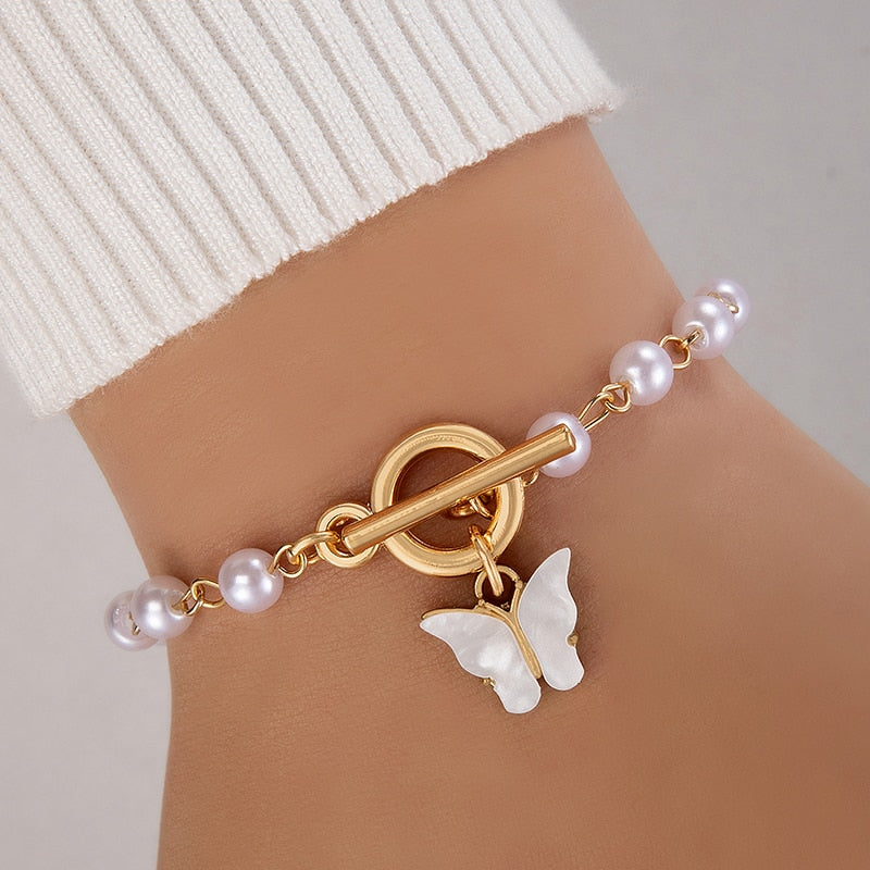 Pretty Butterfly Gold Color Bracelets